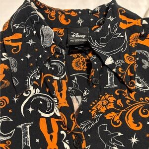 Disney Her Universe Black Button Up Hocus Pocus Shirt S Halloween Dark Magic